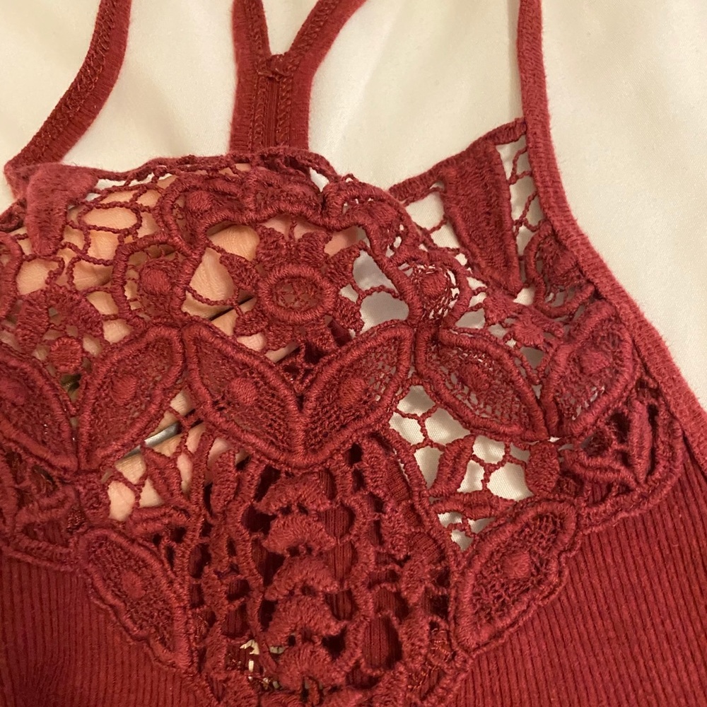 Burgundy tank top